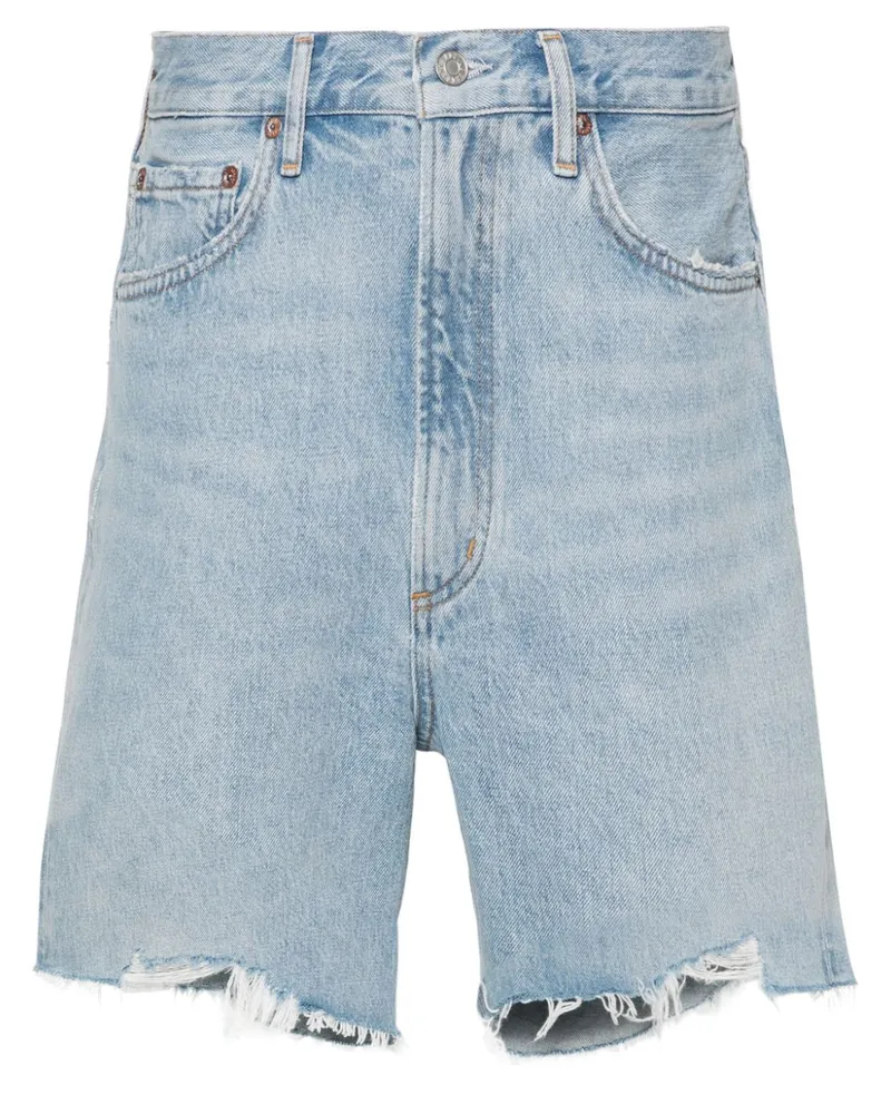 AGOLDE Stella Jeans-Shorts im Distressed-Look - Blau Blau