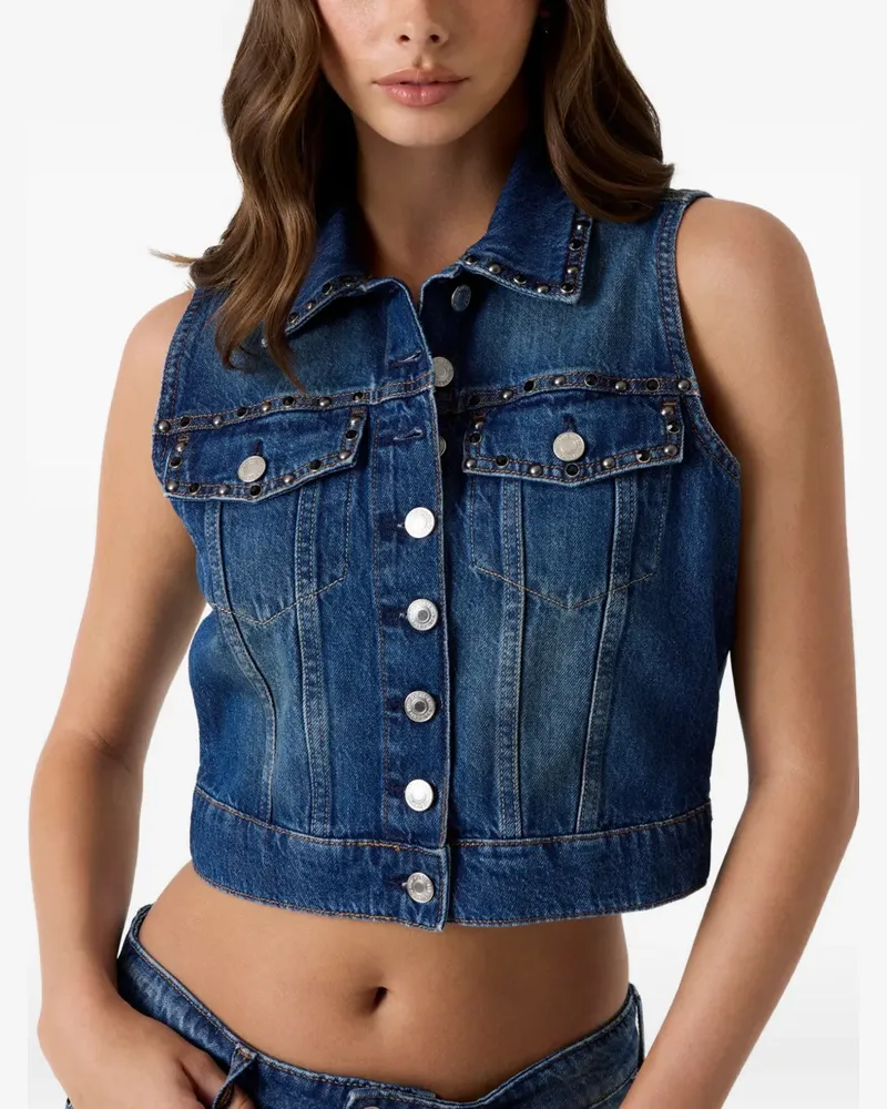 Guess Jill Jeansweste mit Nieten - Blau Blau