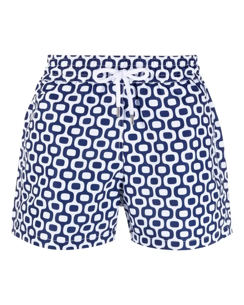 Frescobol Carioca patterned swim shorts - Weiß Weiß