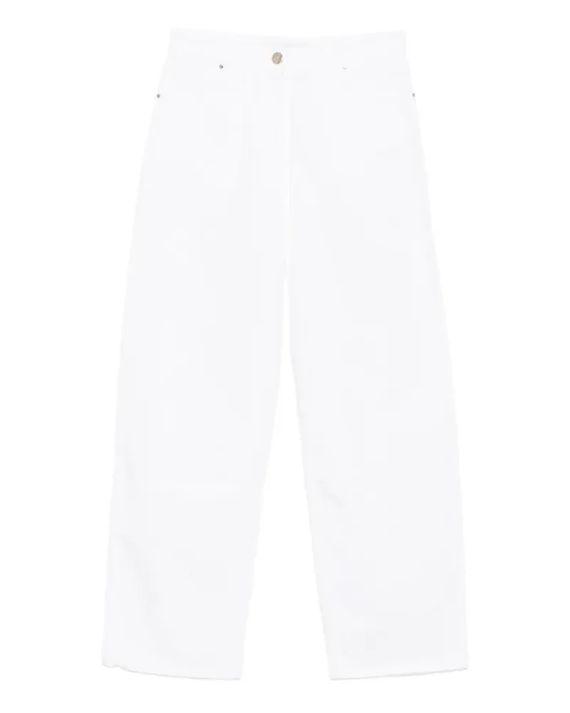 Simona Corsellini Jeans mit weitem Bein - Weiß Weiß