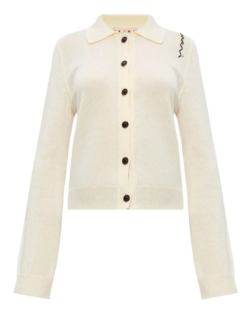 Marni Cardigan mit Logo-Stickerei - Nude Nude