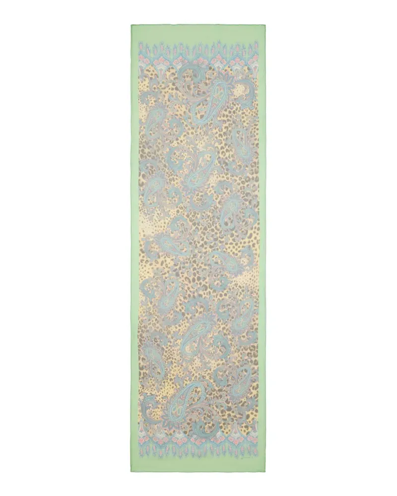 Etro Seidenschal mit Paisley-Tiermotiv - Nude Nude