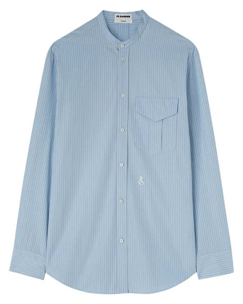 Jil Sander Gestreiftes Wednesday Hemd - Blau Blau