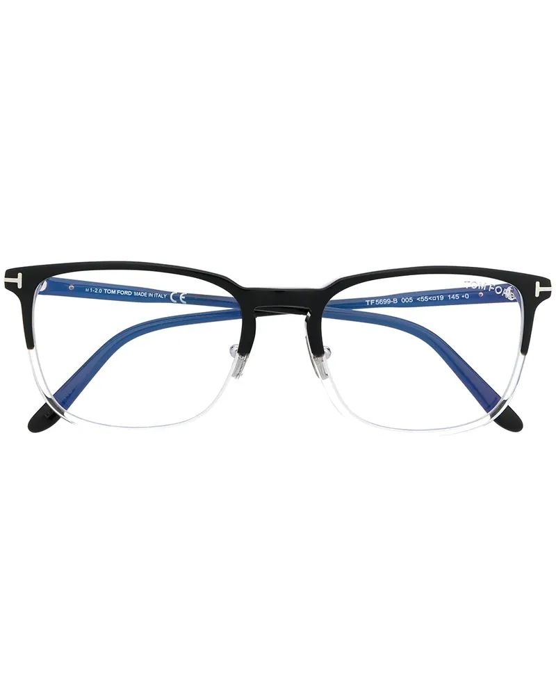 Tom Ford Brille mit eckigem Gestell - Schwarz Schwarz