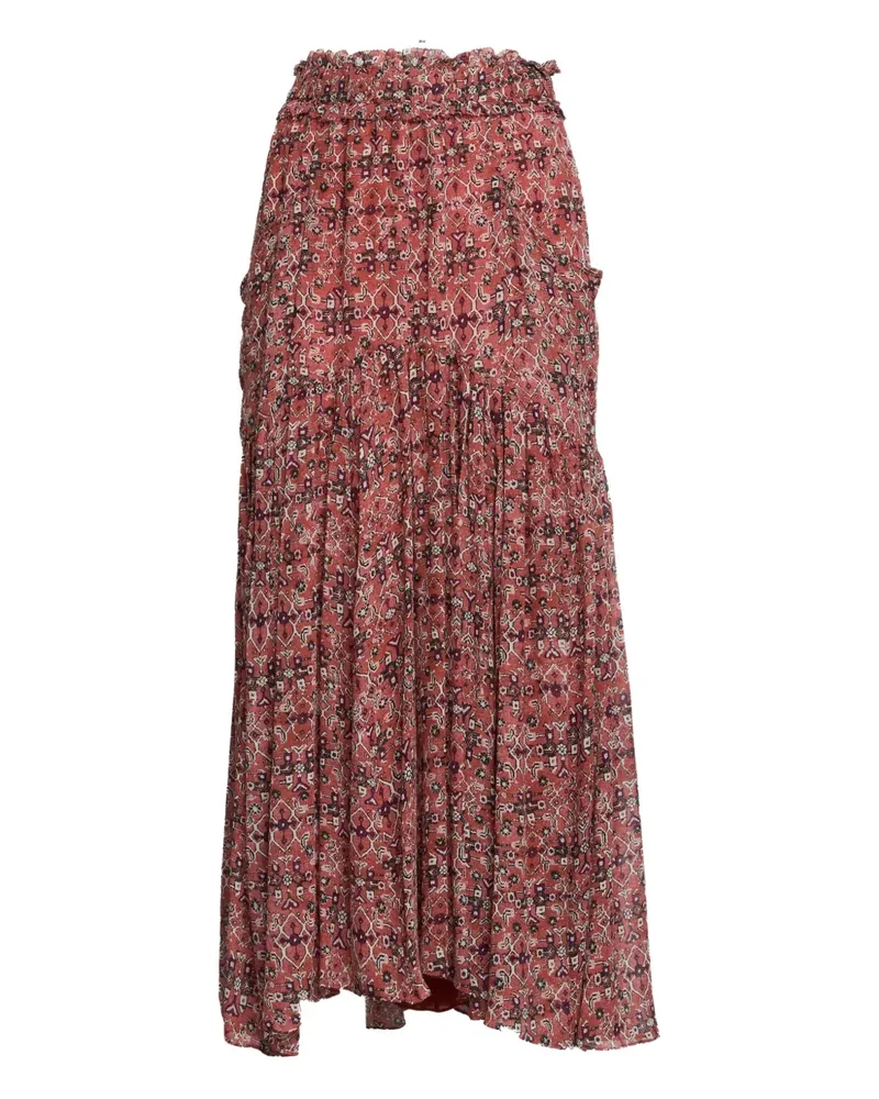 Isabel Marant Besma Midirock mit Print - Rot Rot