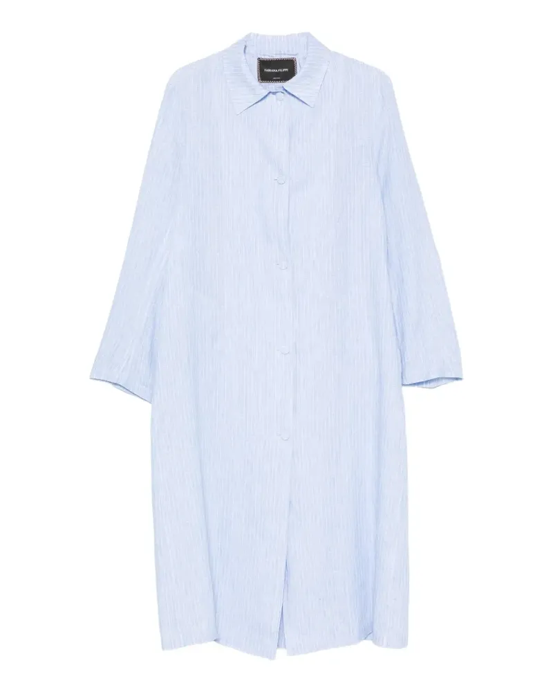 Fabiana Filippi striped linen shirt midi dress - Blau Blau