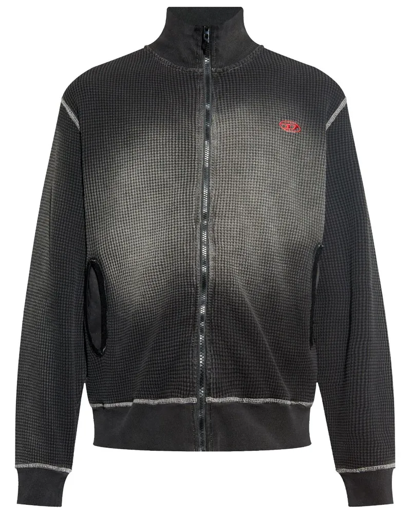 Diesel S-Wafy-Zip Sweatshirt - Schwarz Schwarz