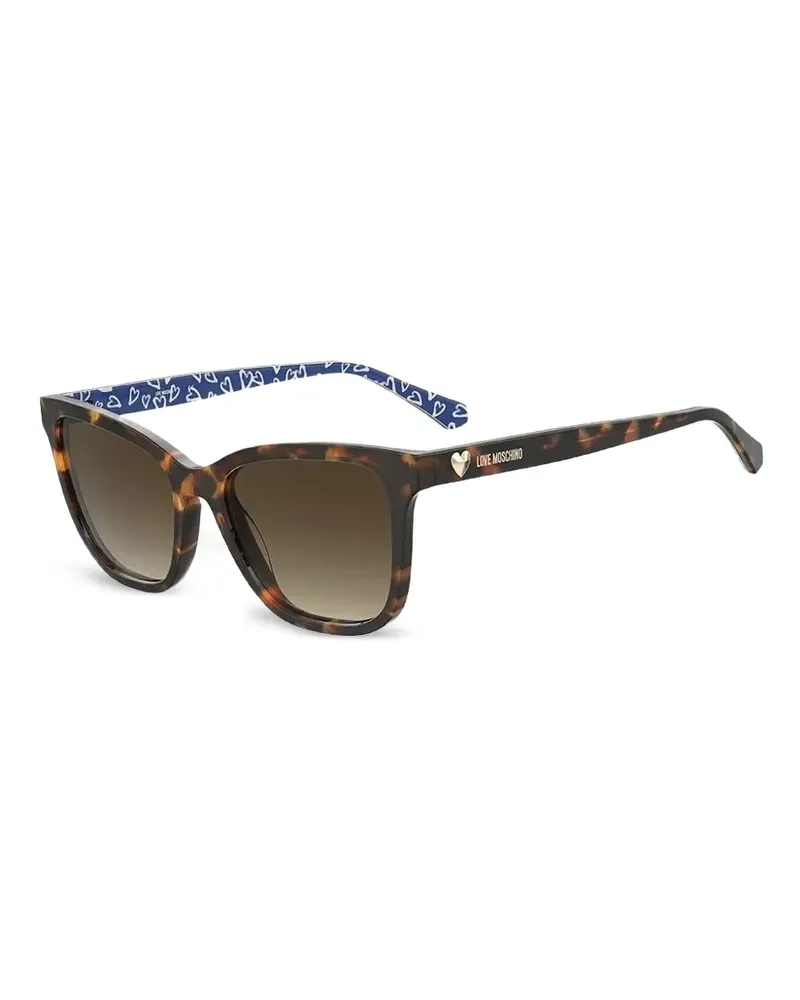 Moschino Sonnenbrille mit eckigem Gestell - Braun Braun