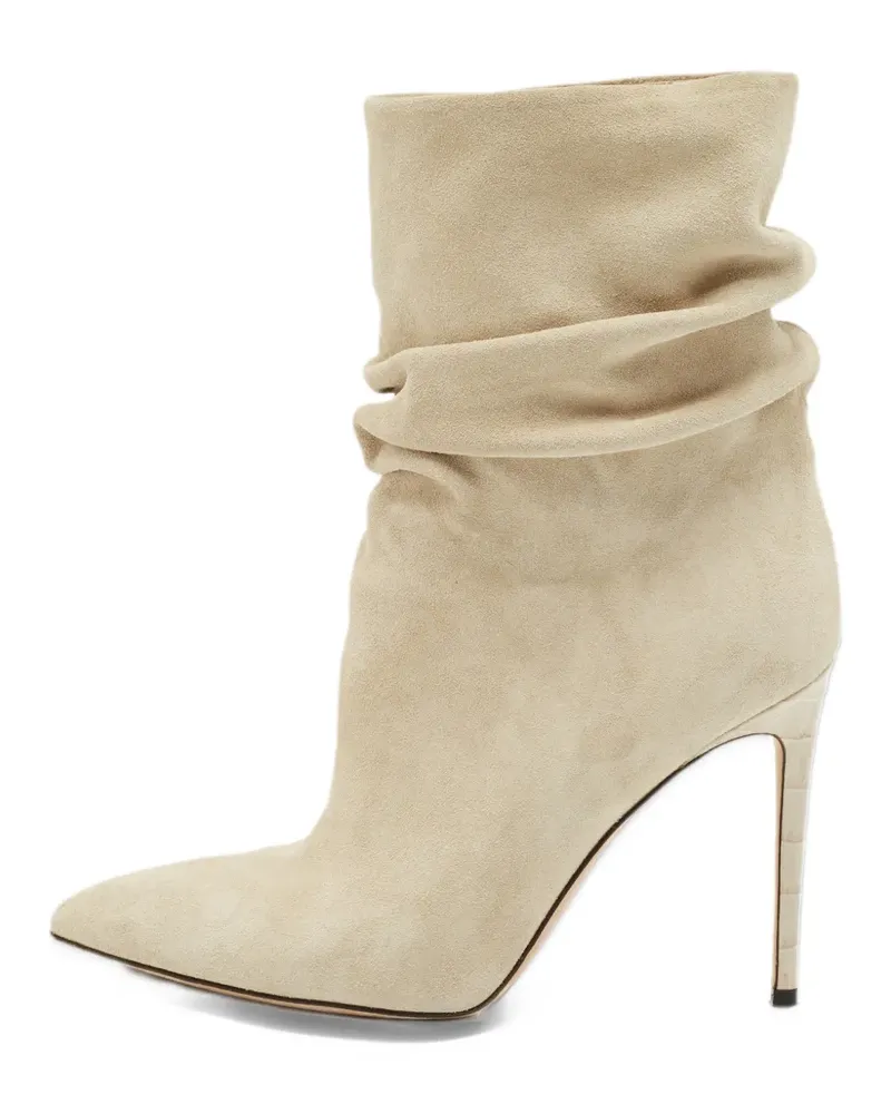 Paris Texas leather pointed-toe ankle boots - Nude Nude