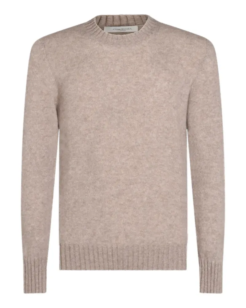 Piacenza Cashmere crew-neck ribbed-trim sweater - Nude Nude