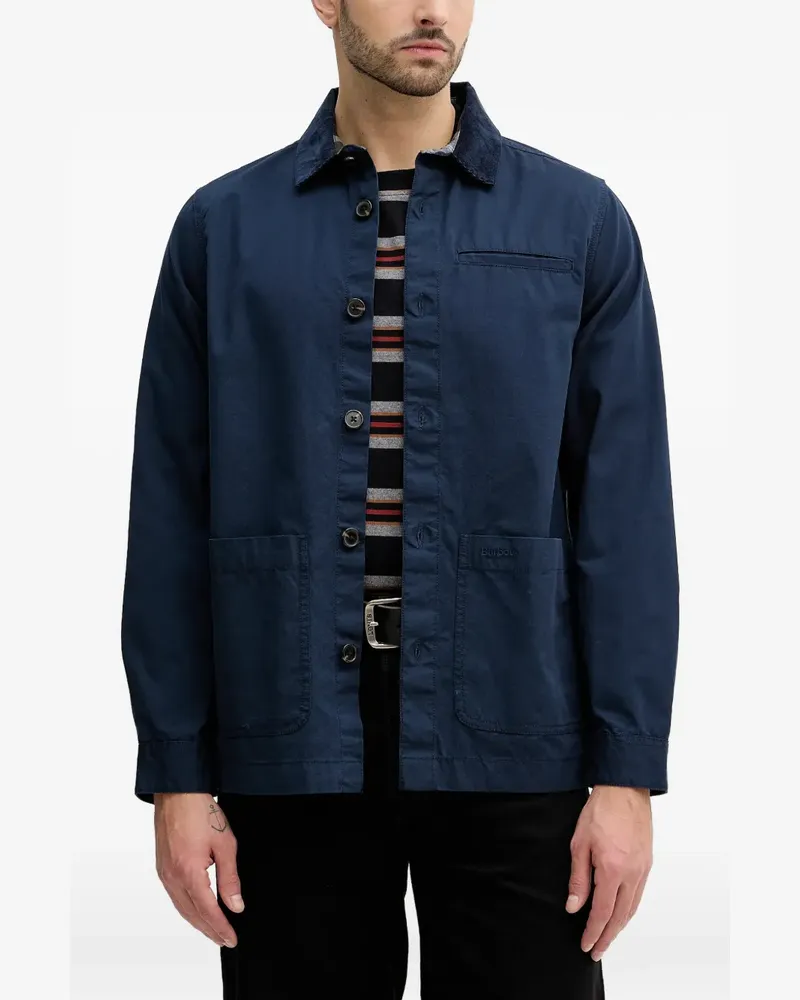 Barbour button corduroy collar jacket - Blau Blau