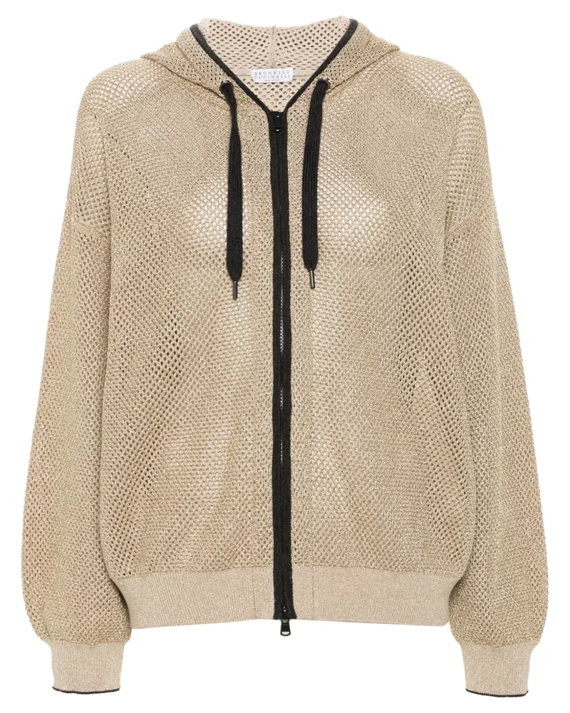 Brunello Cucinelli Cardigan mit Kapuze - Gold Gold
