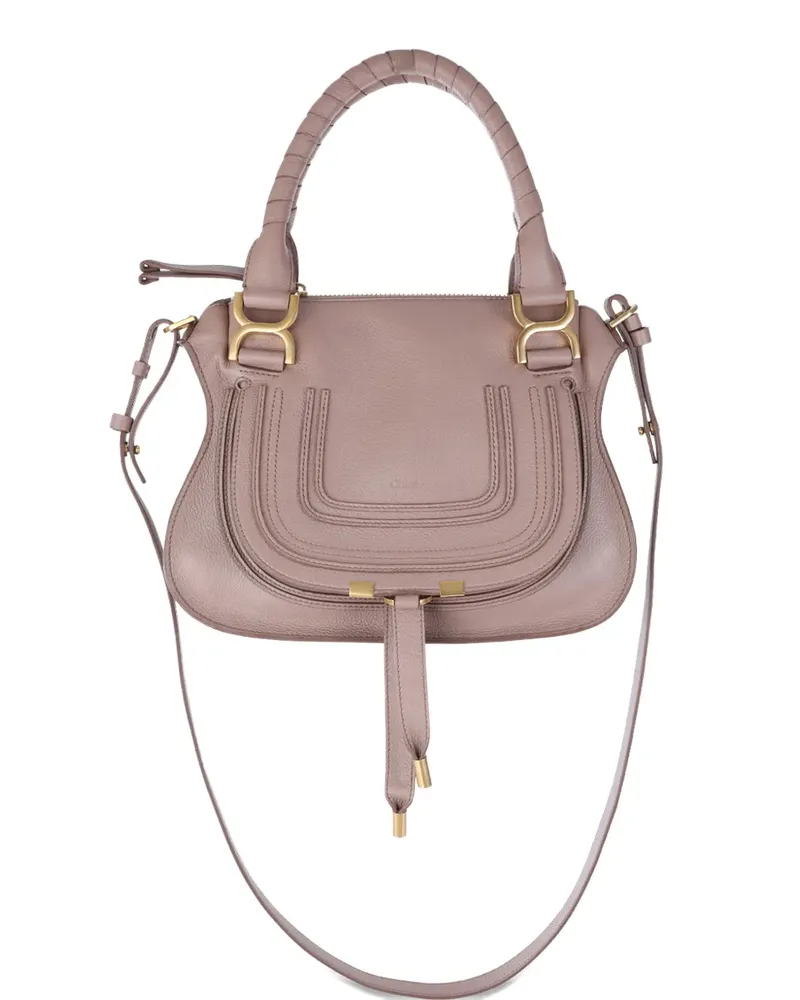 Chloé small Marcie leather tote bag - Rosa Rosa