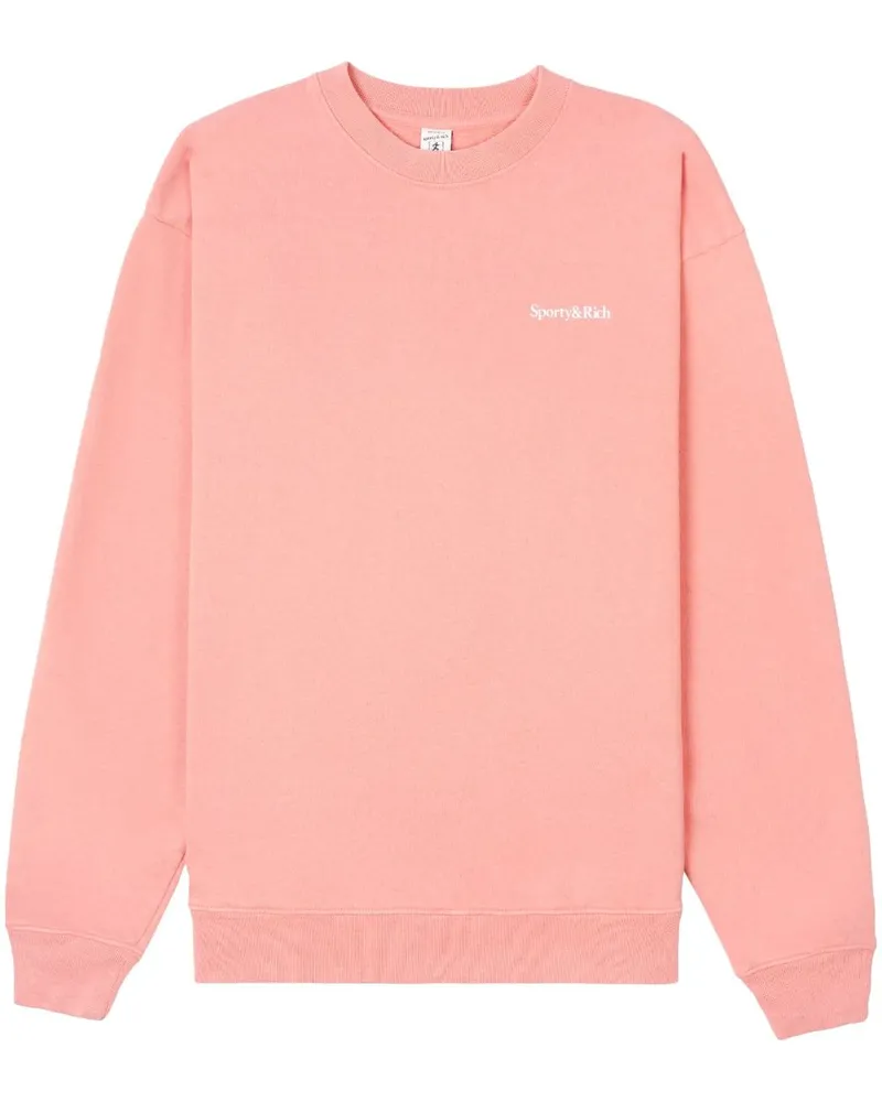 SPORTY & RICH Sweatshirt mit Logo-Print - Rosa Rosa