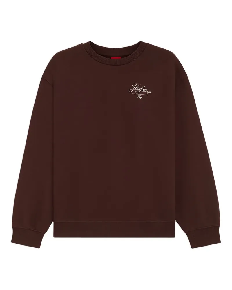 HUGO BOSS graphic-print sweatshirt - Braun Braun