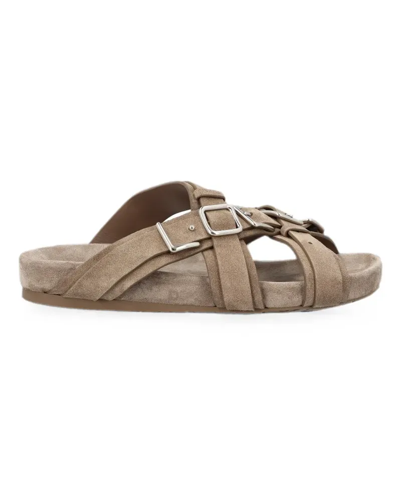 Loewe buckle-detail Type Fussbett sandals - Nude Nude