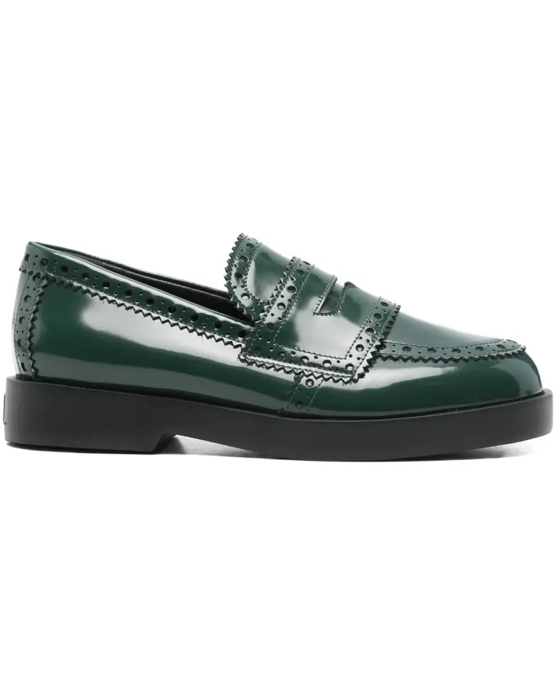 Attilio Giusti Leombruni Fenice Budapester-Loafer aus Lackleder - Grün Grün