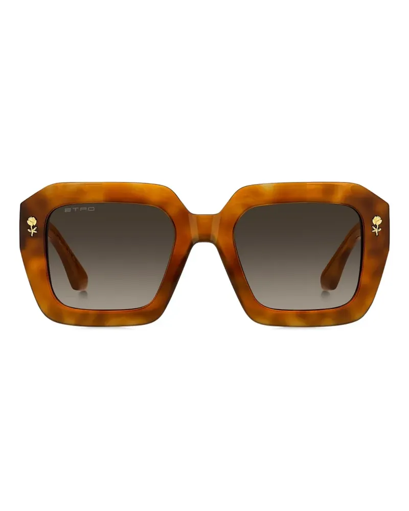 Etro Sonnenbrille mit eckigem Gestell - Braun Braun