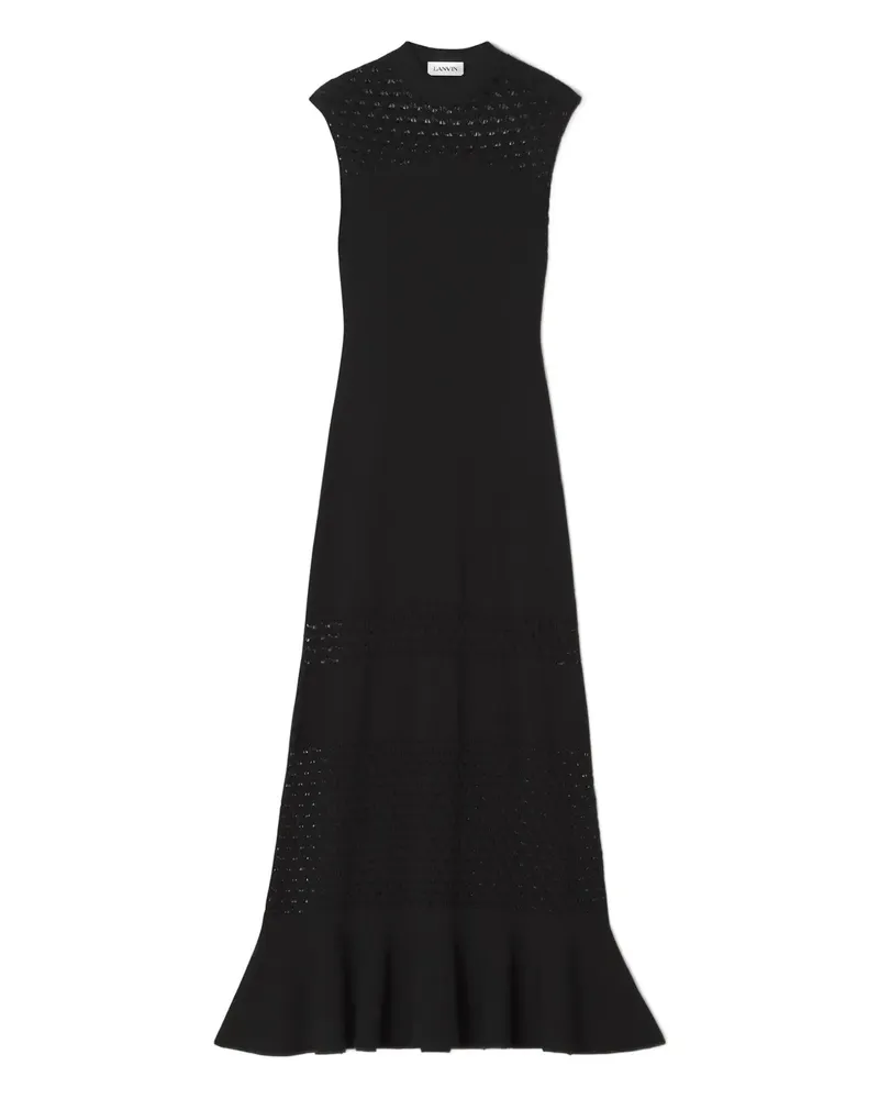 Lanvin Maxikleid in A-Linie - Schwarz Schwarz