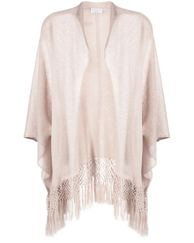 Brunello Cucinelli Poncho mit Fransen - C9504 C9504