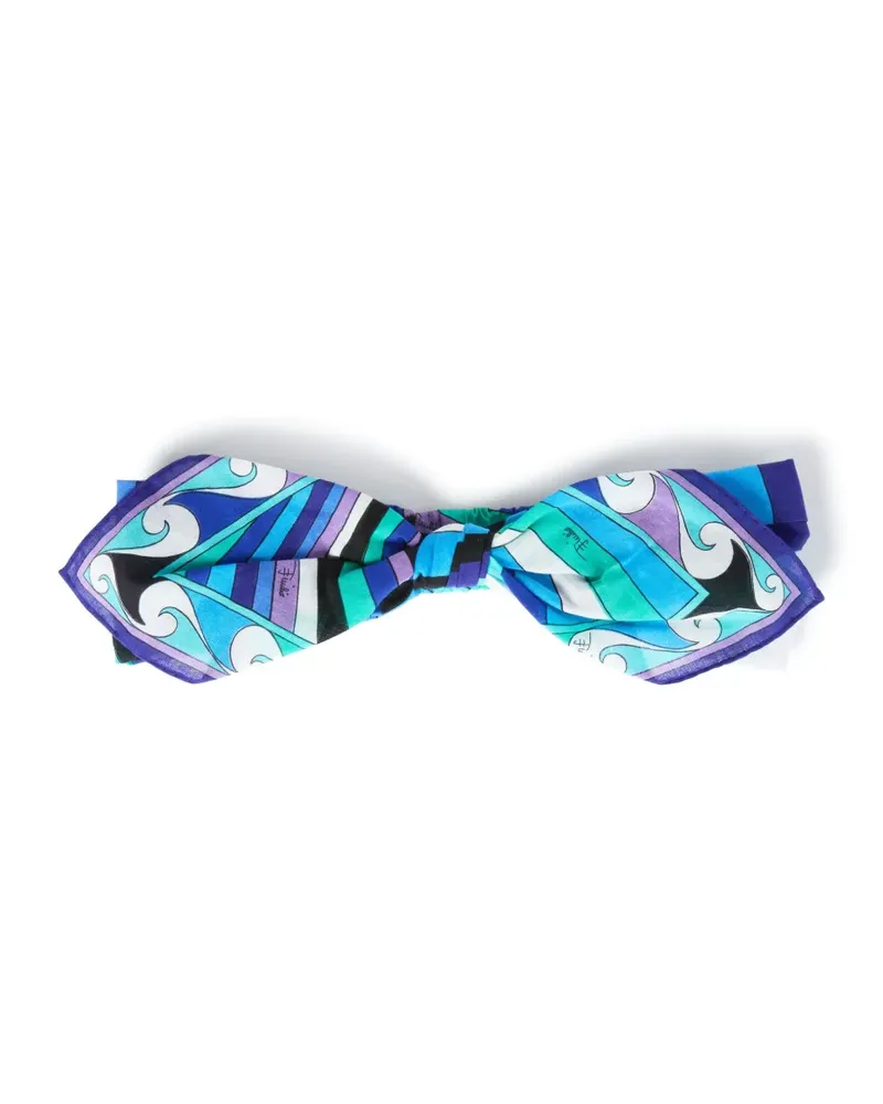 Emilio Pucci Geknoteter Haarreif mit Iride-Print - Blau Blau