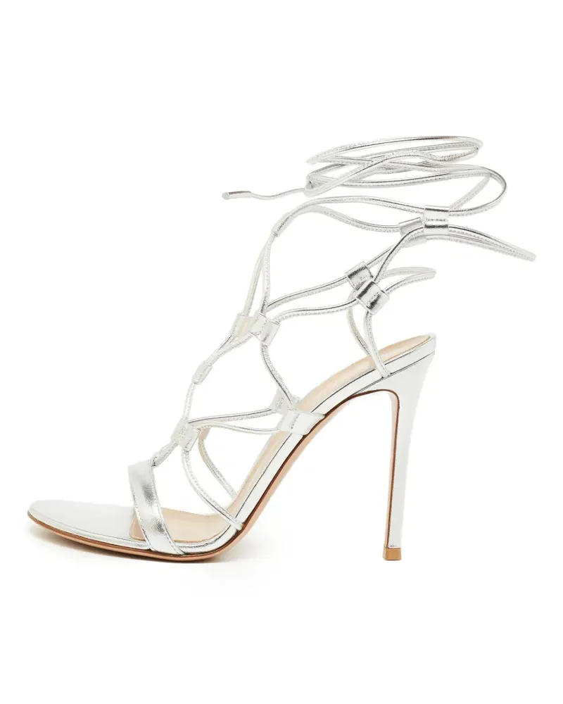 Gianvito Rossi Giza Sandalen mit Knöchelband - Silber Silber