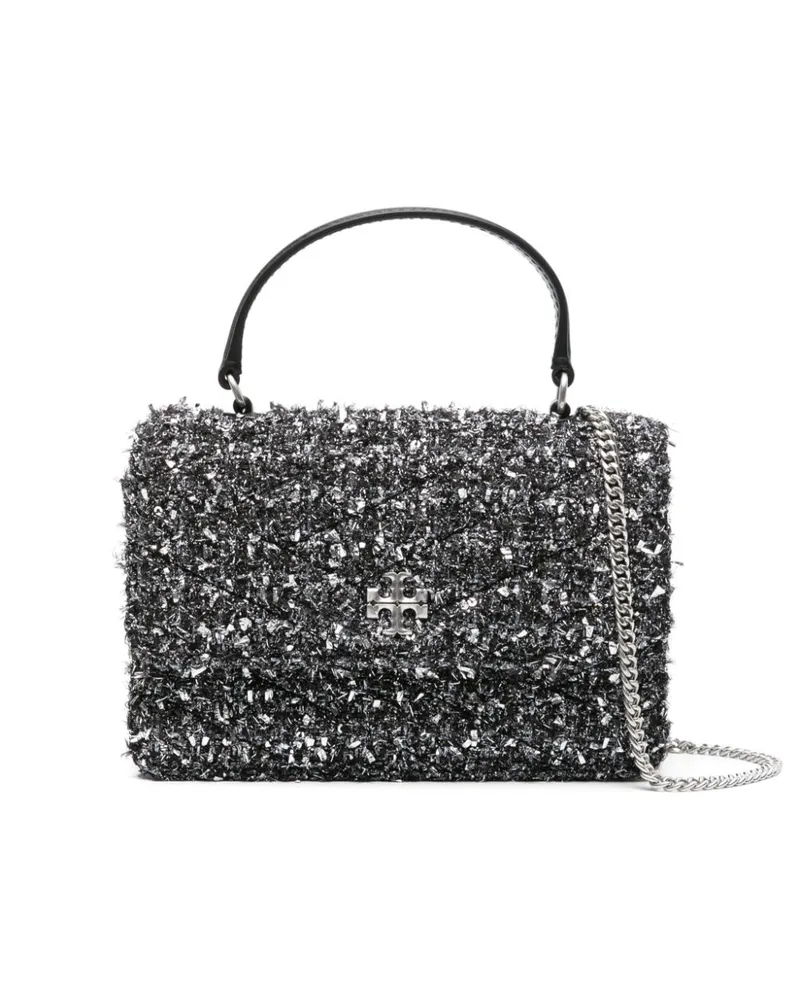 Tory Burch Mini Kira Tweed-Handtasche - Schwarz Schwarz