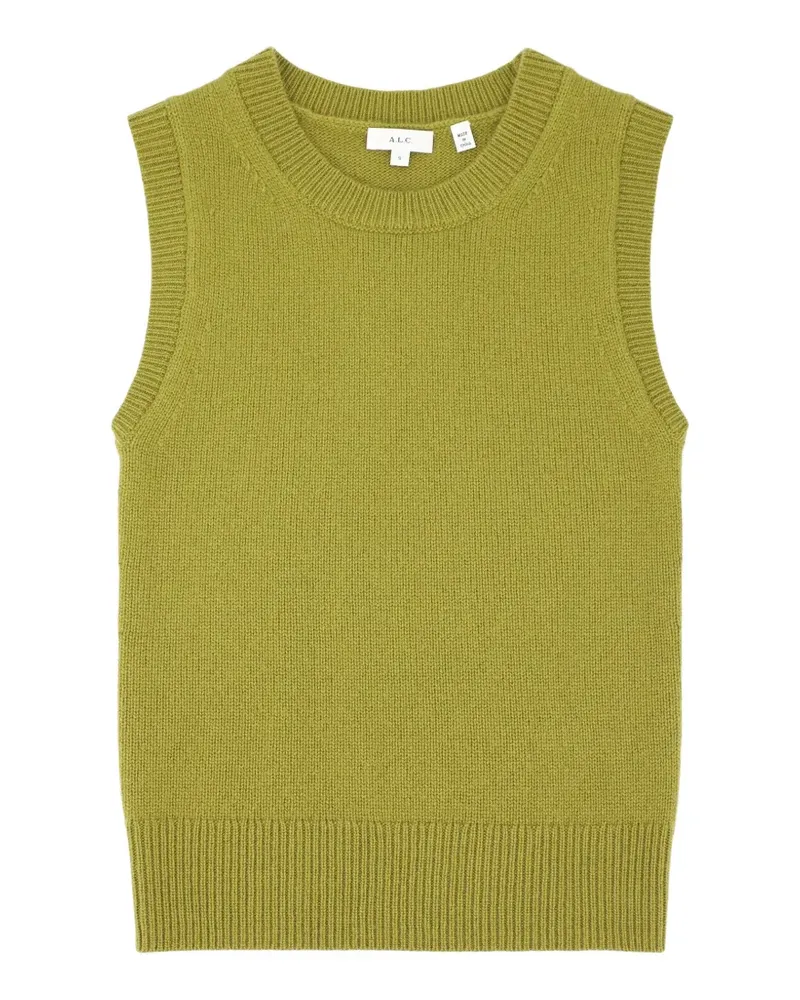 A.L.C. A C. crew-neck knitted vest - Grün Grün
