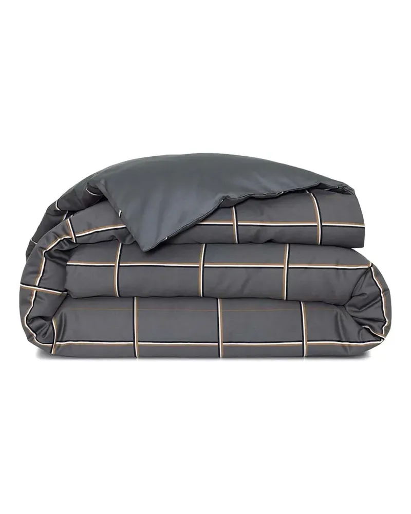 HUGO BOSS Bettbezug mit Gittermuster (200cm x 200cm) - Grau Grau