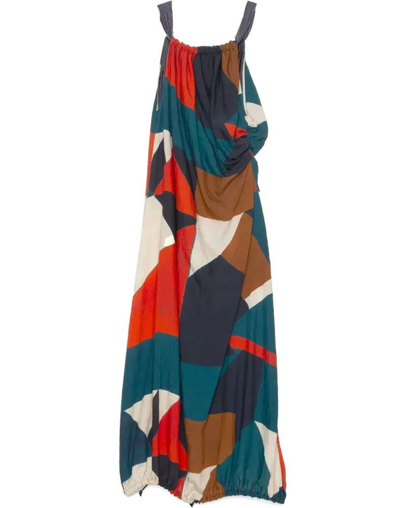 Muller of Yoshiokubo Midikleid mit geometrischem Print - Blau Blau
