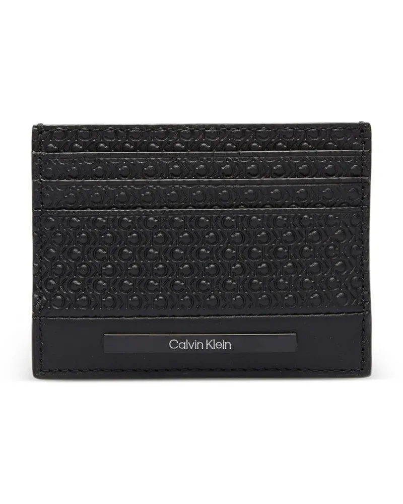 Calvin Klein logo-embossed cardholder - Schwarz Schwarz