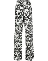 Stella McCartney Weite Hose mit floralem Print Weiß