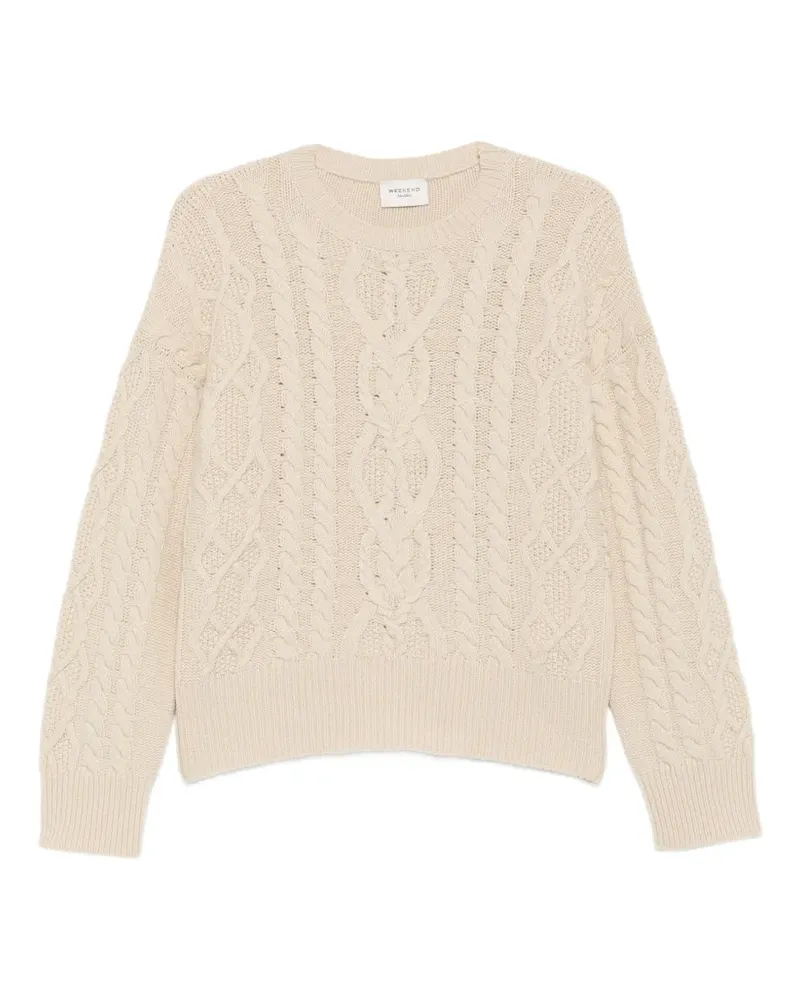 Max Mara Alben Pullover mit Zopfmuster - Nude Nude