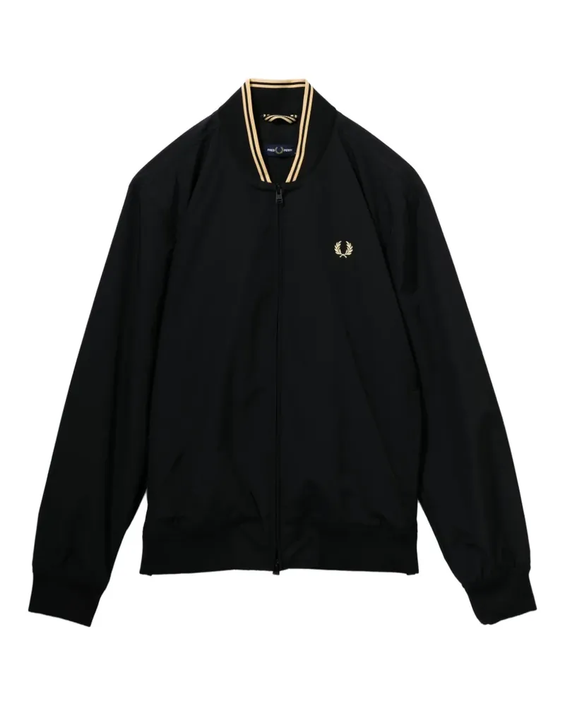 Fred Perry Bomberjacke mit Logo-Stickerei - Schwarz Schwarz