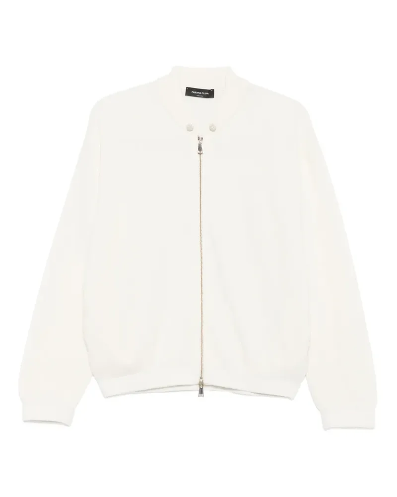 Fabiana Filippi Cardigan mit Reißverschluss - Weiß Weiß