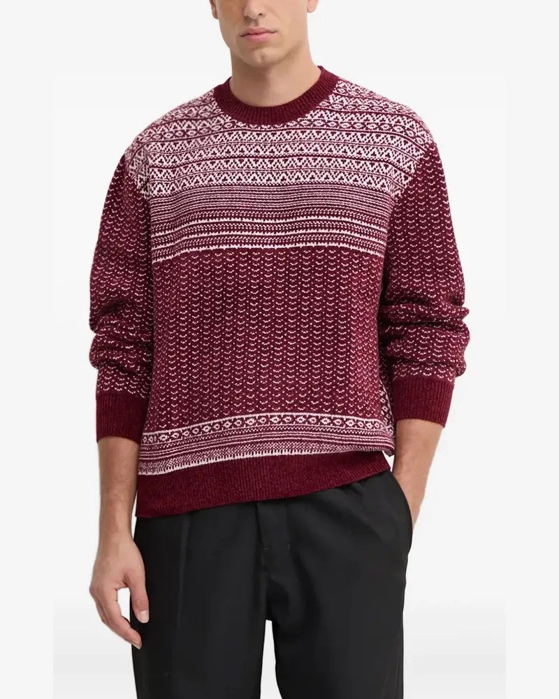 Armani Exchange Gemusterter Pullover - Rot Rot