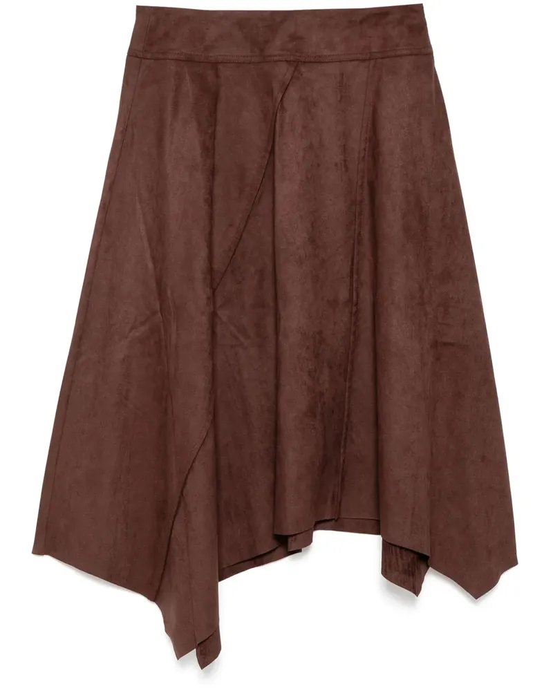 b+ab Rock aus Faux-Leder - Braun Braun