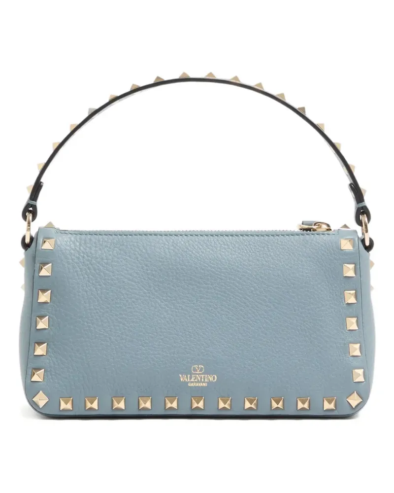 Valentino Garavani small Rockstud grained shoulder bag - Blau Blau