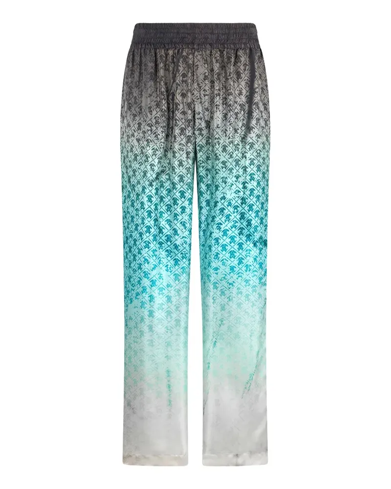 Roberto Cavalli Hose mit Monogramm-Print - Blau Blau