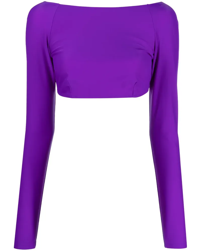Emilio Pucci Cropped-Top mit Iride-Print - Violett Violett