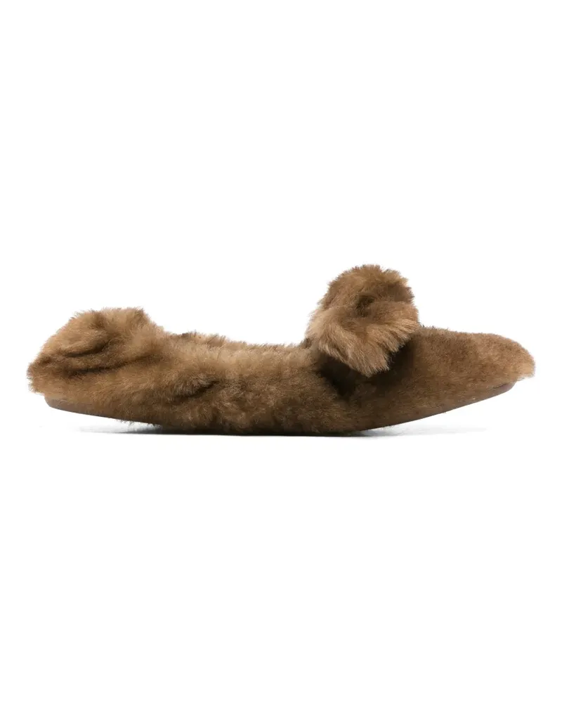 Zimmermann Ballerinas aus Shearling - Braun Braun