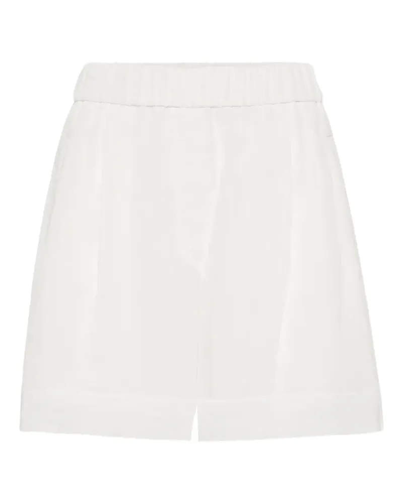 Brunello Cucinelli Organza-Shorts - Weiß Weiß