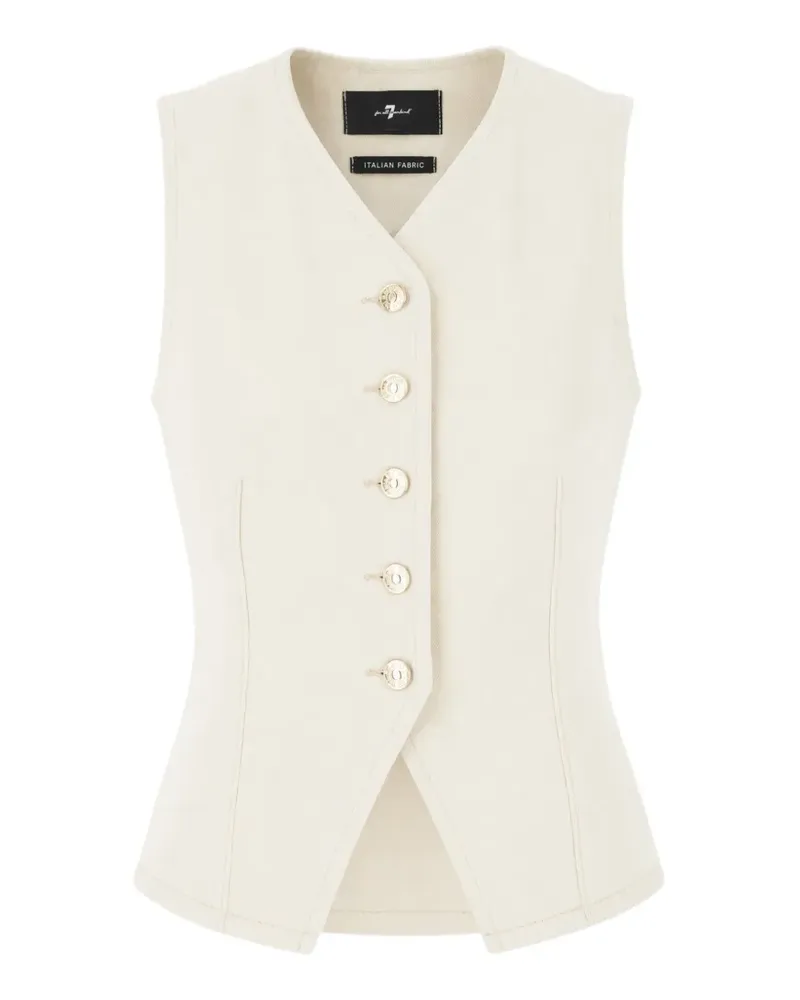 7 for all mankind button-up waistcoat - Nude Nude