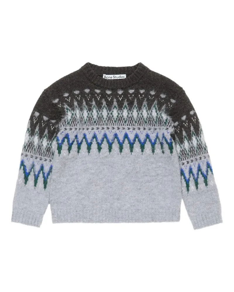 Acne Studios Pullover mit Fair-Isle-Muster - Grau Grau