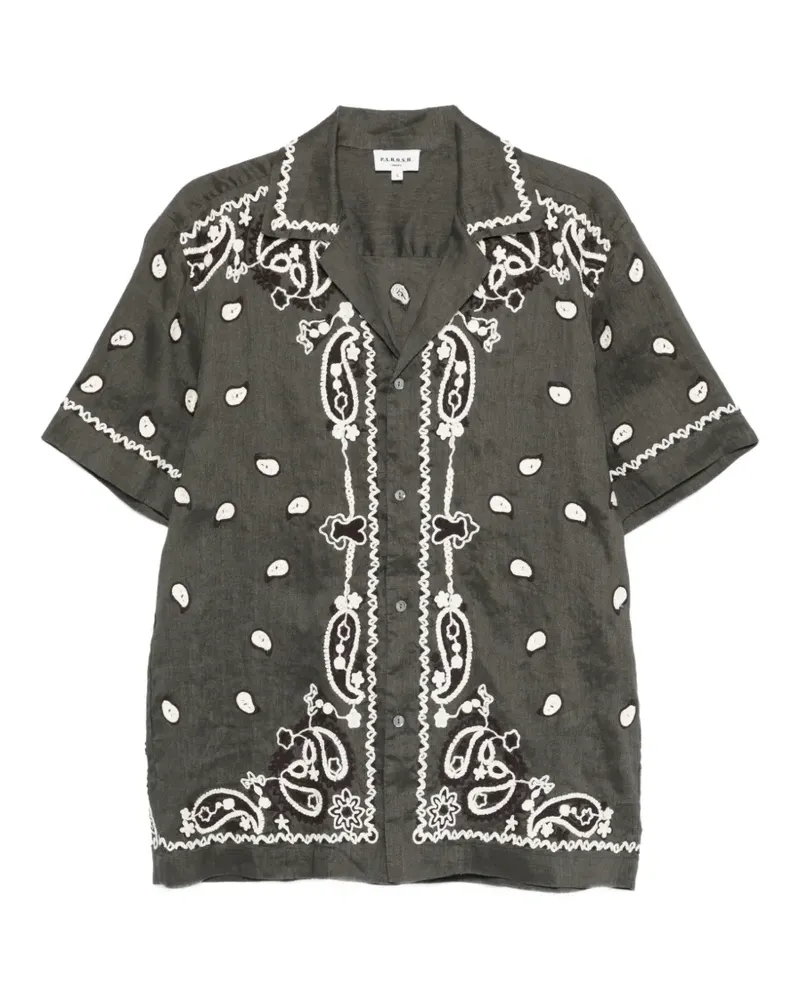 P.A.R.O.S.H. Hemd mit Paisley-Stickerei - Grau Grau