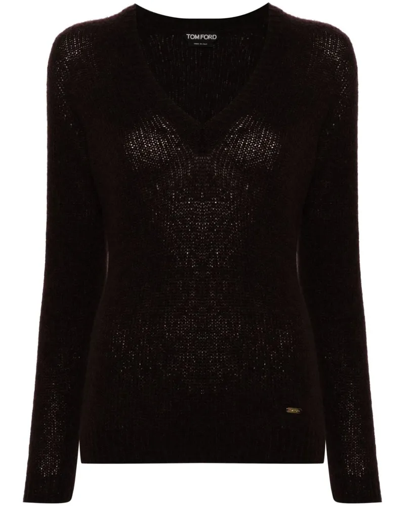 Tom Ford Pullover mit V-Ausschnitt - Braun Braun