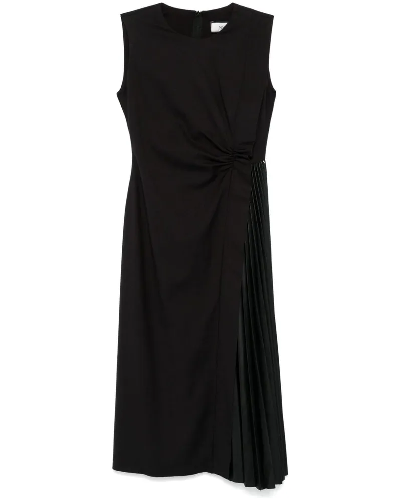 NISSA Asymmetrisches Midikleid - Schwarz Schwarz