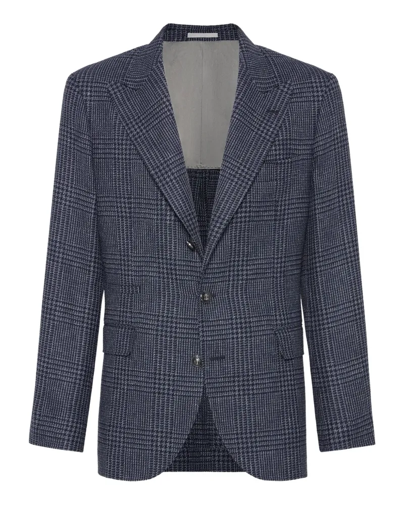 Brunello Cucinelli Sakko mit Prince of Wales-Karo - Blau Blau