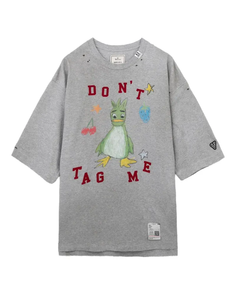 MIHARAYASUHIRO Leon doodle printed T-shirt - Grau Grau