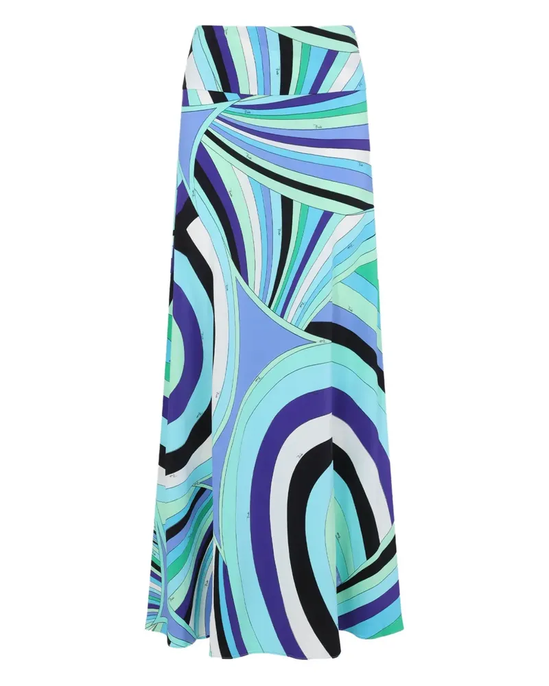 Emilio Pucci Rock mit abstraktem Print - Blau Blau